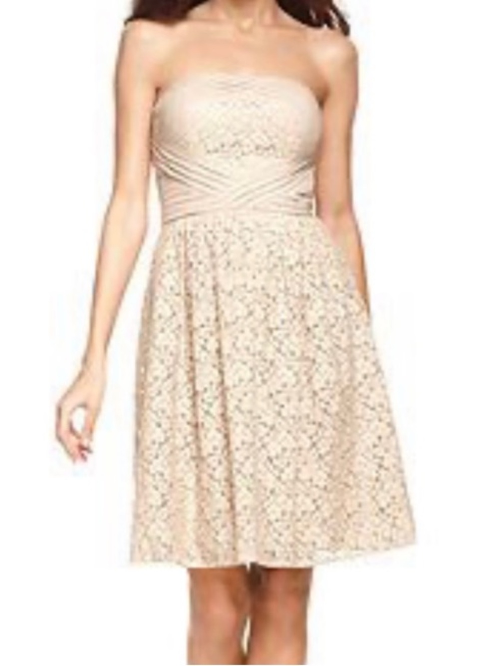 VINCE CAMUTO Cream Strapless A-Line Cocktail Dress 2